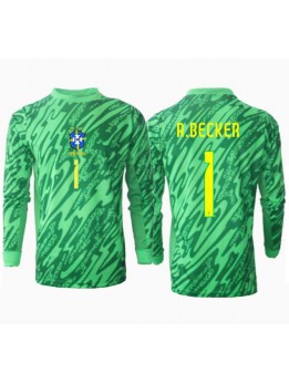 Billige Brasil Alisson Becker #1 Keeper Hjemmedrakt Copa America 2024 Langermet Billige Brasil Alisson Becker #1 Keeper Hjemmedrakt Copa America 2024 Langermet